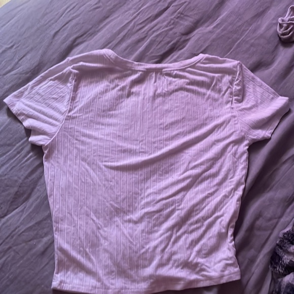 White Ribbed Crop Top - Picture 2 of 3